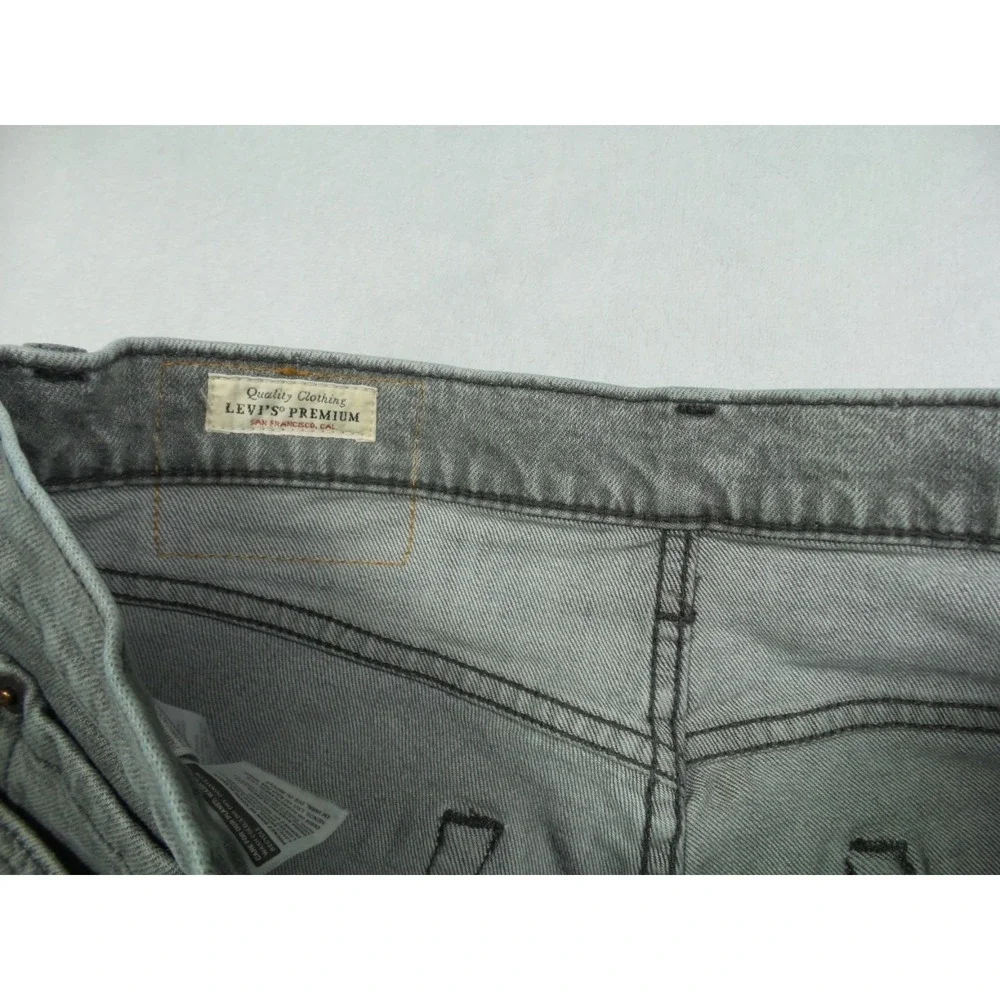 Levis Premium 511 Jeans Mens Size 30 x 32 Gray Denim‎ Slim Fit Straight Stretch